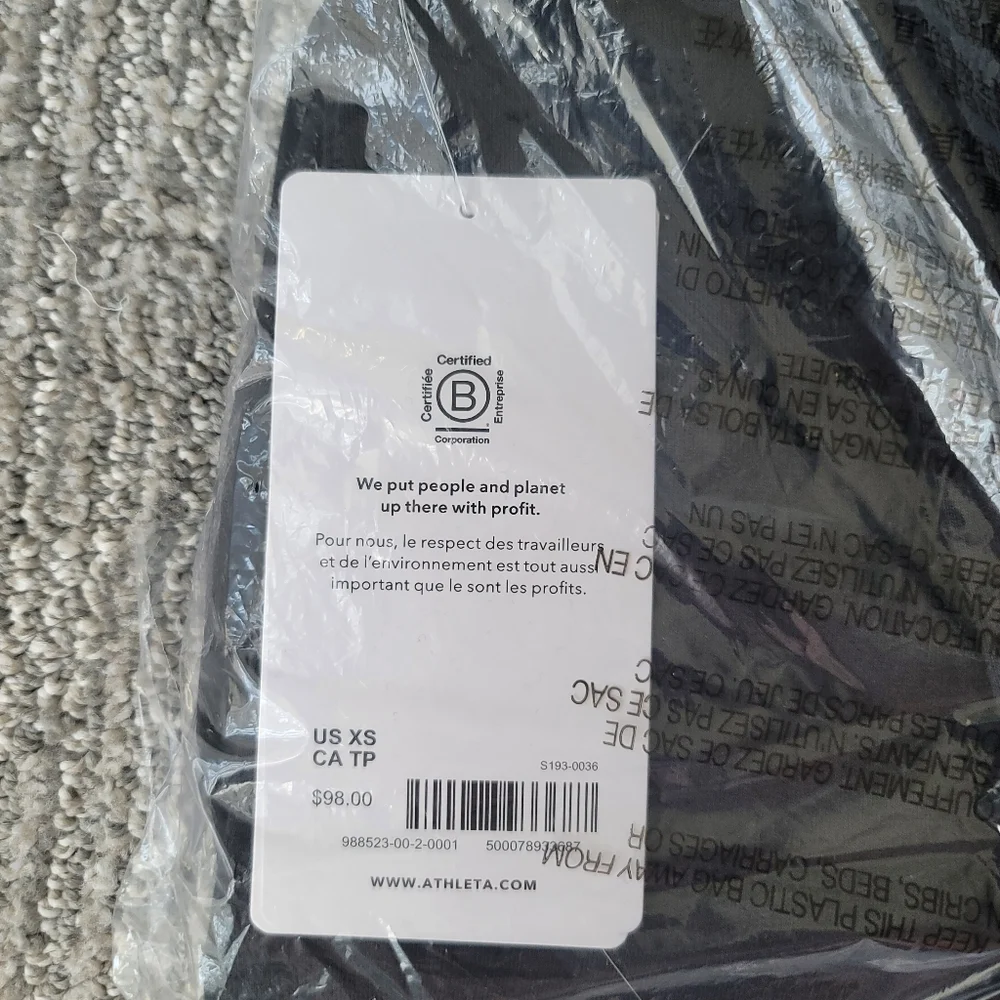 Athleta Balance Sleeveless Jumpsuit XSmall Black NWT French Terry Loungewear